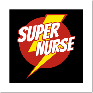 Super Nurse - Funny Nursing Superhero - Lightning Edition Posters and Art